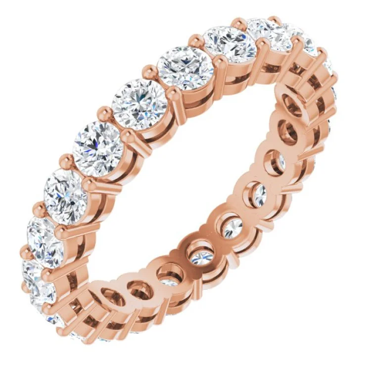 women’s pearl ring-14K Rose 1 3/4 CTW Lab-Grown Diamond  Eternity Band