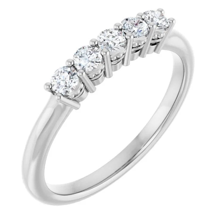 women’s diamond halo ring-14K White 1/3 CTW Lab-Grown Diamond  Anniversary Band