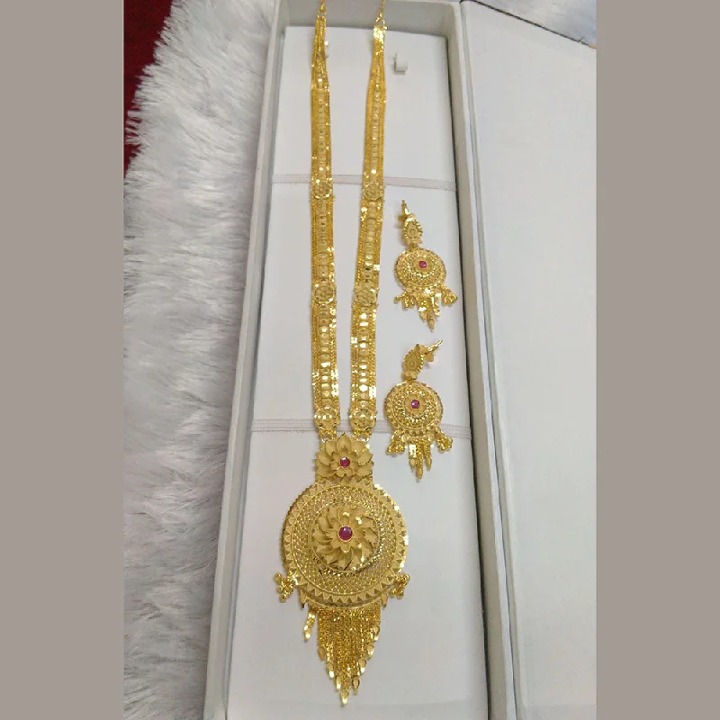 women’s gold necklace-Pari Art Jewellery Forming Long Necklace Set