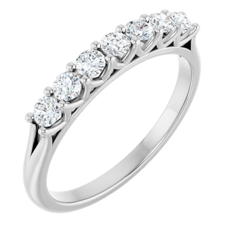 women’s gemstone eternity ring-14K White 3/8 CTW Lab-Grown Diamond Anniversary Band