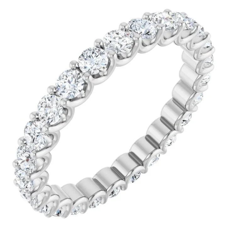 women’s unique engagement ring-14K White 1 3/8 CTW Lab-Grown Diamond  Eternity Band Size 5.5