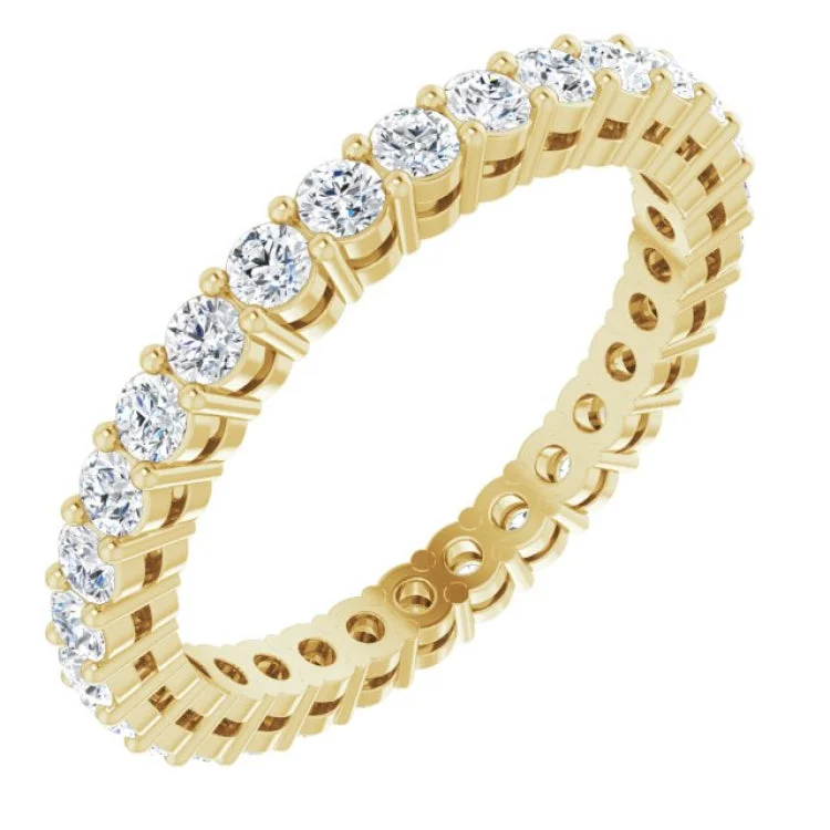 women’s rose gold ring-14K Yellow 9/10 CTW Lab-Grown Diamond  Eternity Band