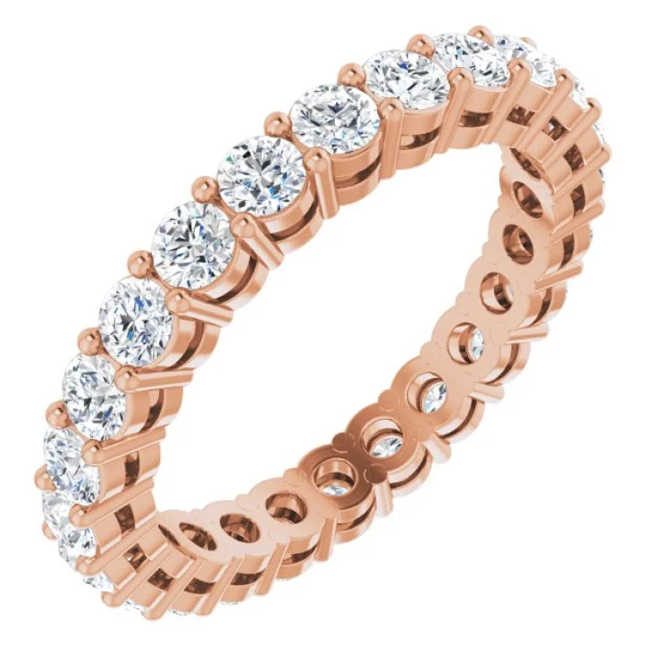 women’s antique engagement ring-14K Rose 1 3/8 CTW Lab-Grown Diamond  Eternity Band