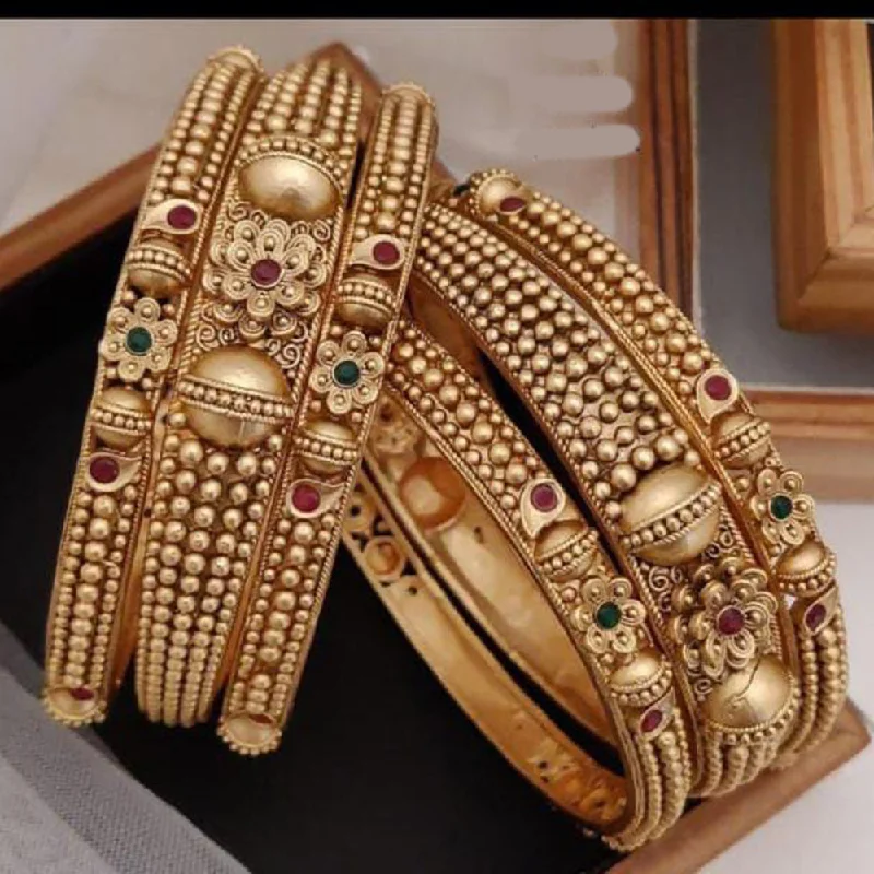 women’s gold bangle-H K Fashion Gold Plated Bangle Set