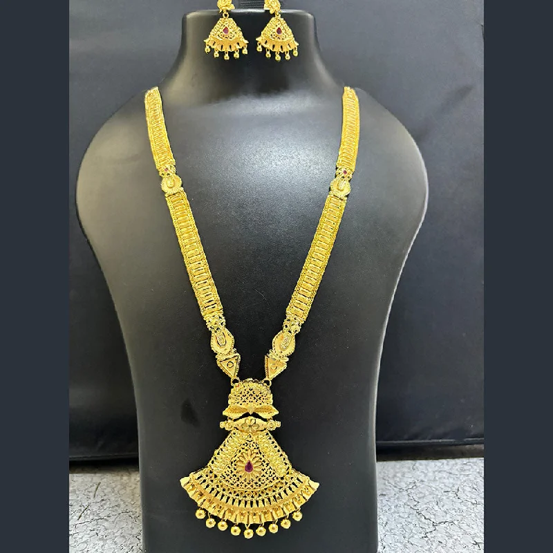 women’s fancy diamond necklace-Pari Art Jewellery Forming Long Necklace Set