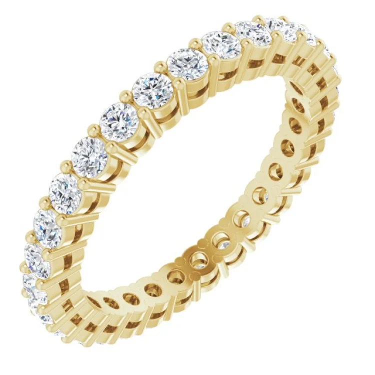 women’s elegant sapphire ring-14K Yellow 7/8 CTW Lab-Grown Diamond  Eternity Band