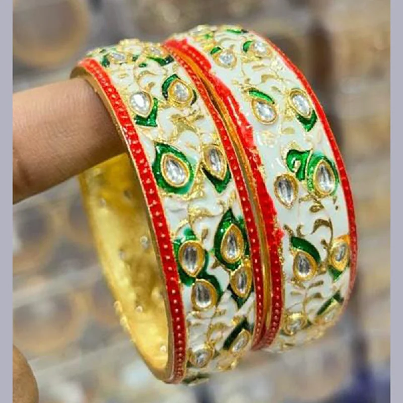 women’s bangle set-Manisha Jewellery Gold Plated Meenakari Bangles Set