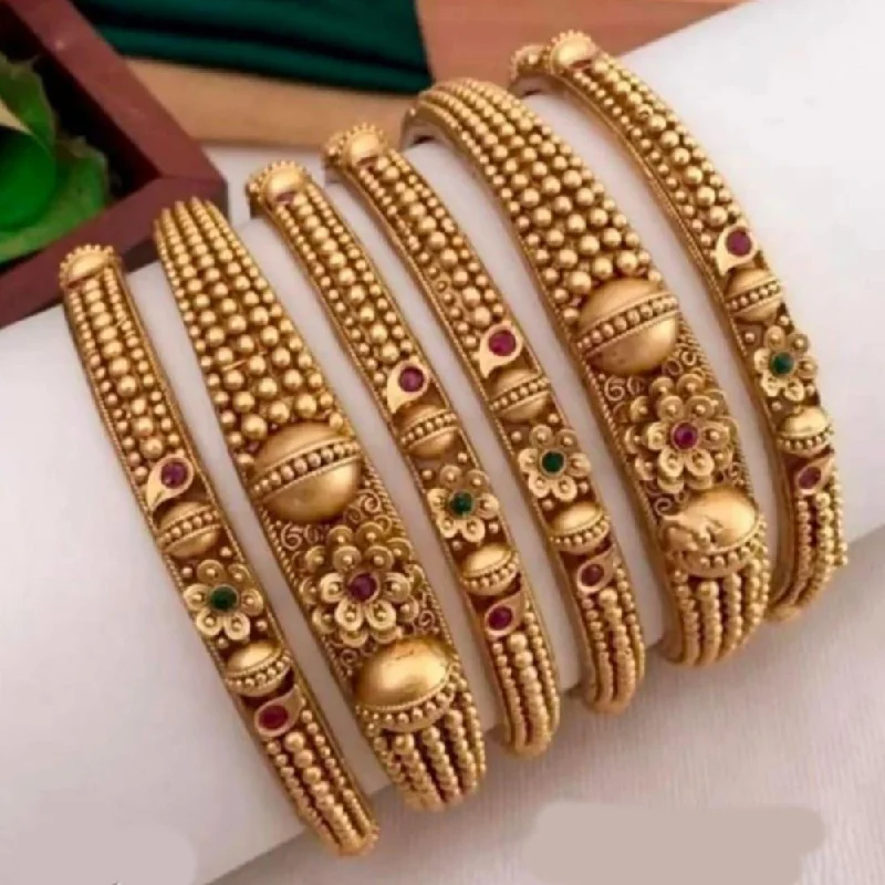 women’s bangle set-H K Fashion Gold Plated Bangle Set