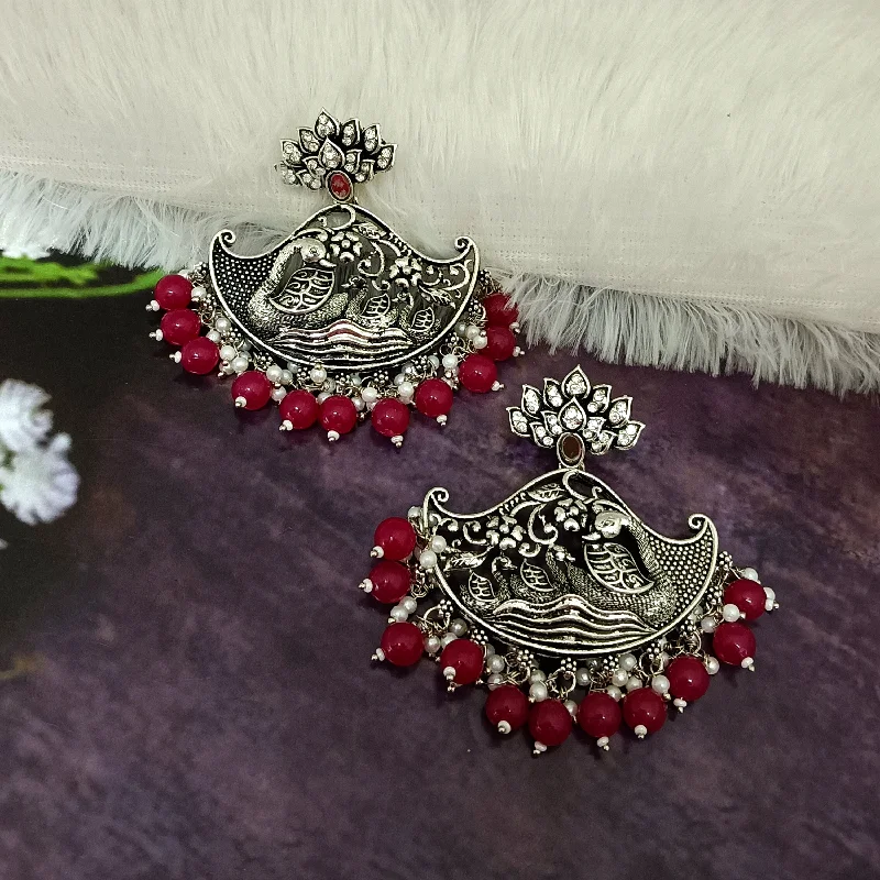 women’s casual earrings-Darshana Jewels Oxidized Plated Jhumki Earrings