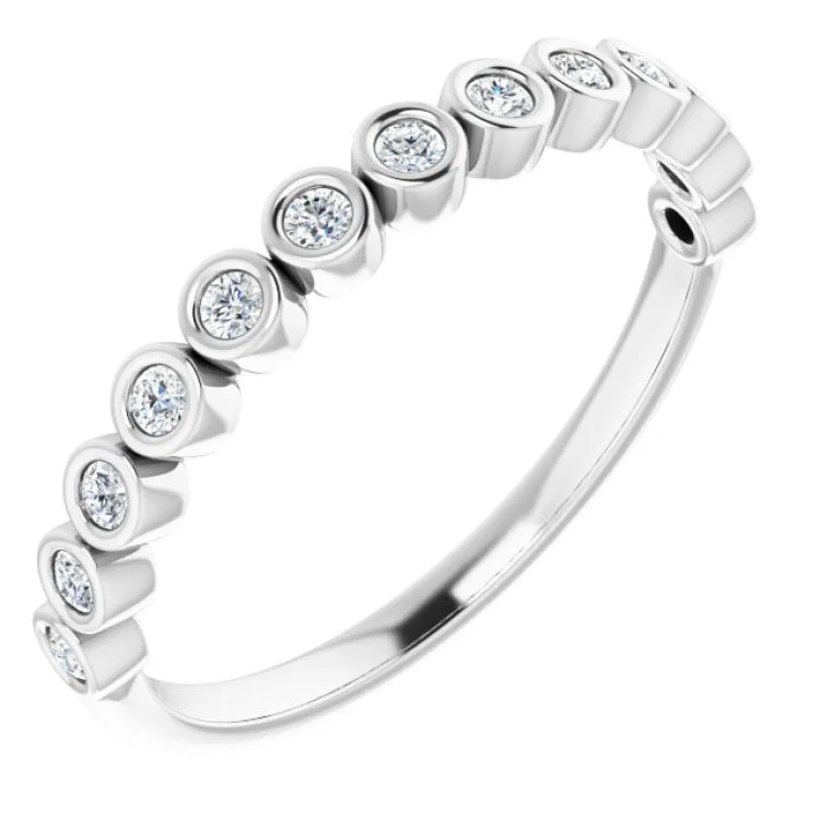 women’s band ring for women-Platinum 1/4 CTW Lab-Grown Diamond  Anniversary Band