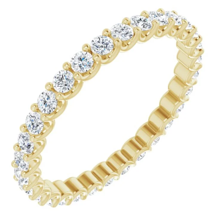 women’s diamond infinity ring-14K Yellow 7/8 CTW Lab-Grown Diamond  Eternity Band Size 6