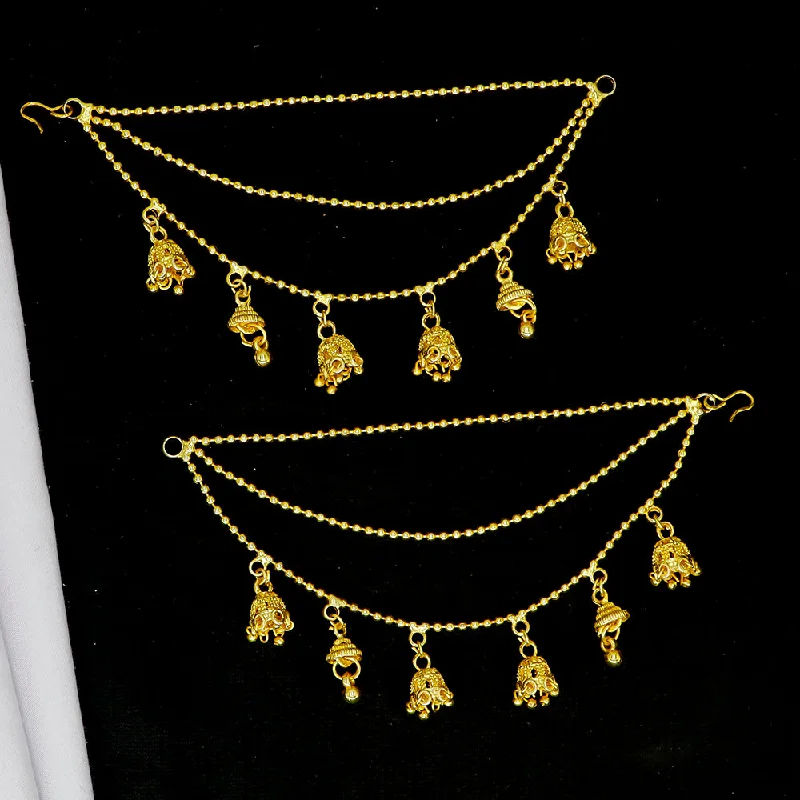 women’s diamond drop earrings-Mahavir Gold Plated Kanchain Earrings