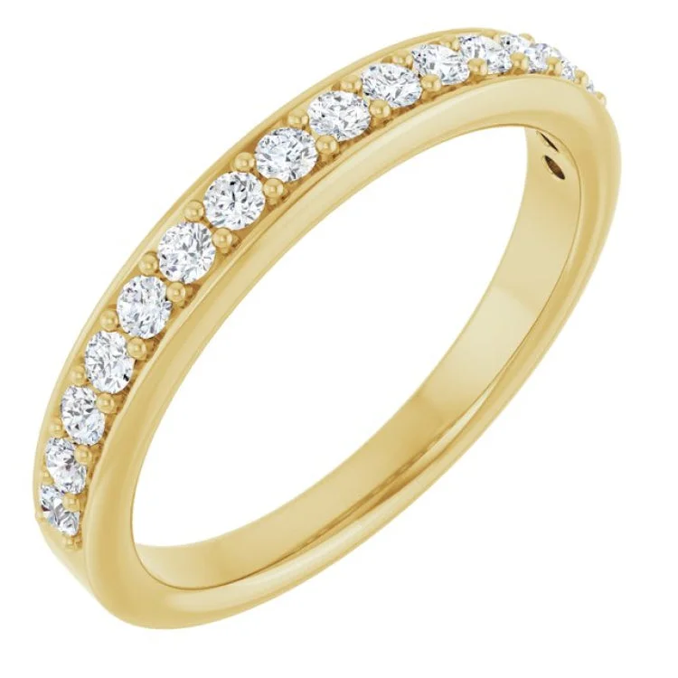 women’s diamond infinity ring-14K Yellow 1/3 CTW Lab-Grown Diamond Anniversary Band