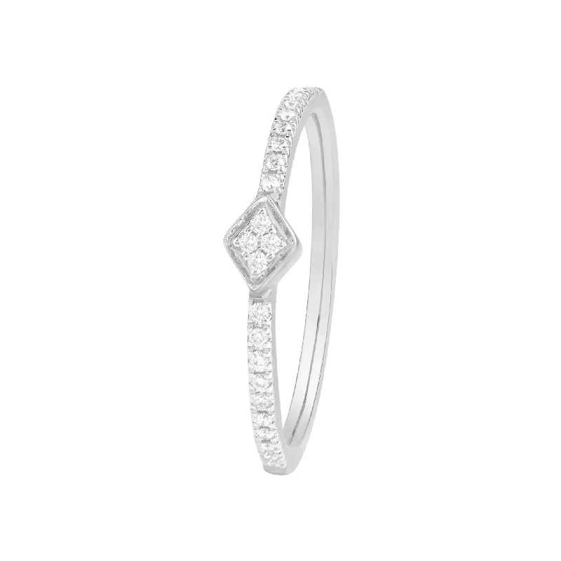 women’s princess cut engagement ring-White Gold Diamond Ring