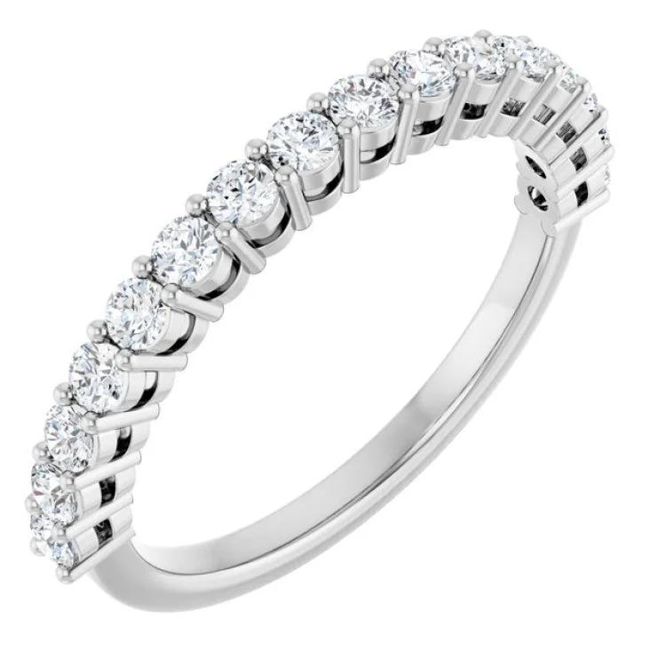 women’s classic solitaire ring-14K White 1/2 CTW Lab-Grown Diamond Anniversary Band