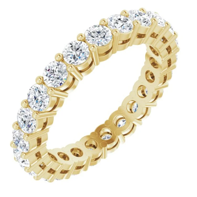 women’s rose gold promise ring-14K Yellow 1 3/8 CTW Lab-Grown Diamond  Eternity Band