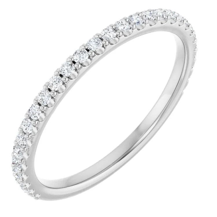 women’s custom ring-14K White 1/4 CTW Lab-Grown Diamond Anniversary Band