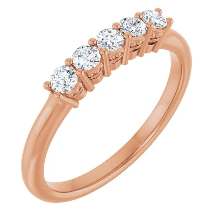 women’s promise ring-14K Rose 1/3 CTW Lab-Grown Diamond  Anniversary Band