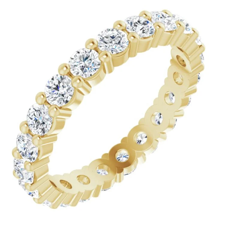 women’s band ring for women-14K Yellow 1 1/4 CTW Lab-Grown Diamond Eternity Band