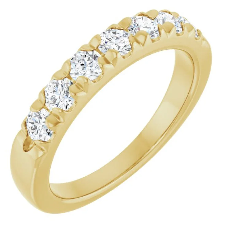 women’s engagement ring with side stones-14K Yellow 3/4 CTW Lab-Grown Diamond Anniversary Band