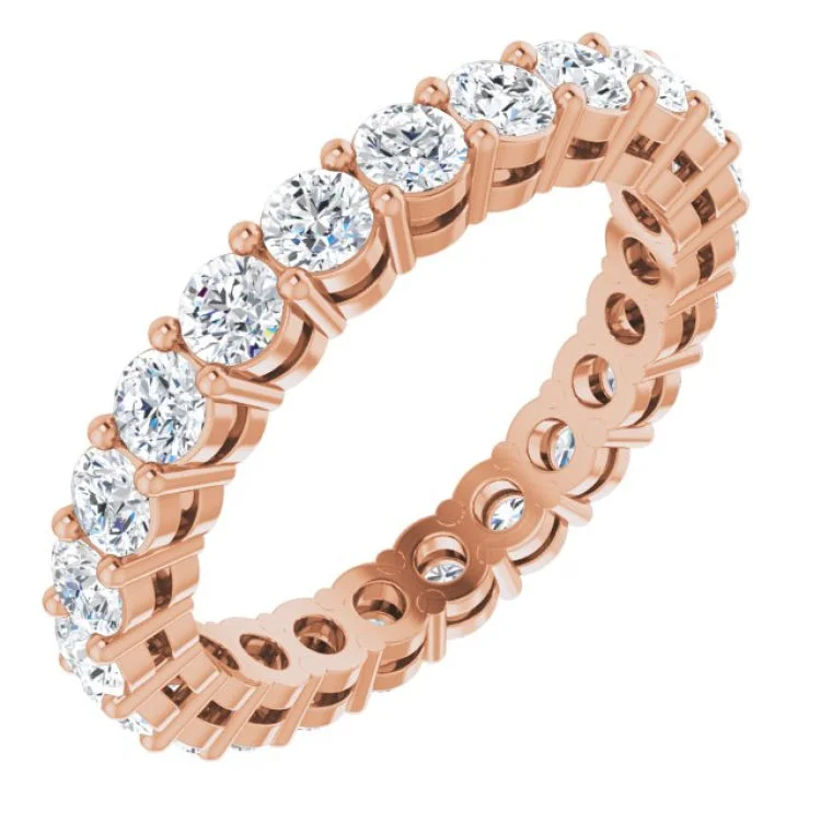 women’s personalized ring-14K Rose 1 3/8 CTW Lab-Grown Diamond  Eternity Band