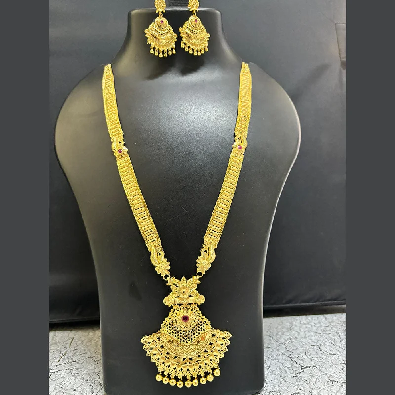 women’s stylish pendant necklace-Pari Art Jewellery Forming Long Necklace Set