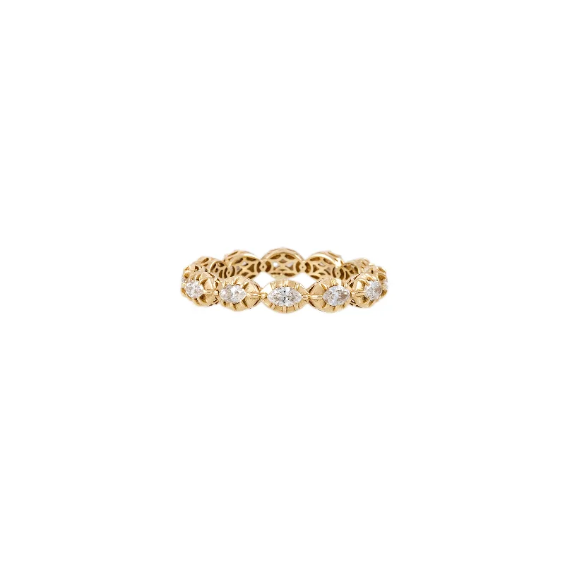 women’s solitaire diamond ring-MARQUISE SOPHIA DIAMOND ETERNITY BAND RING