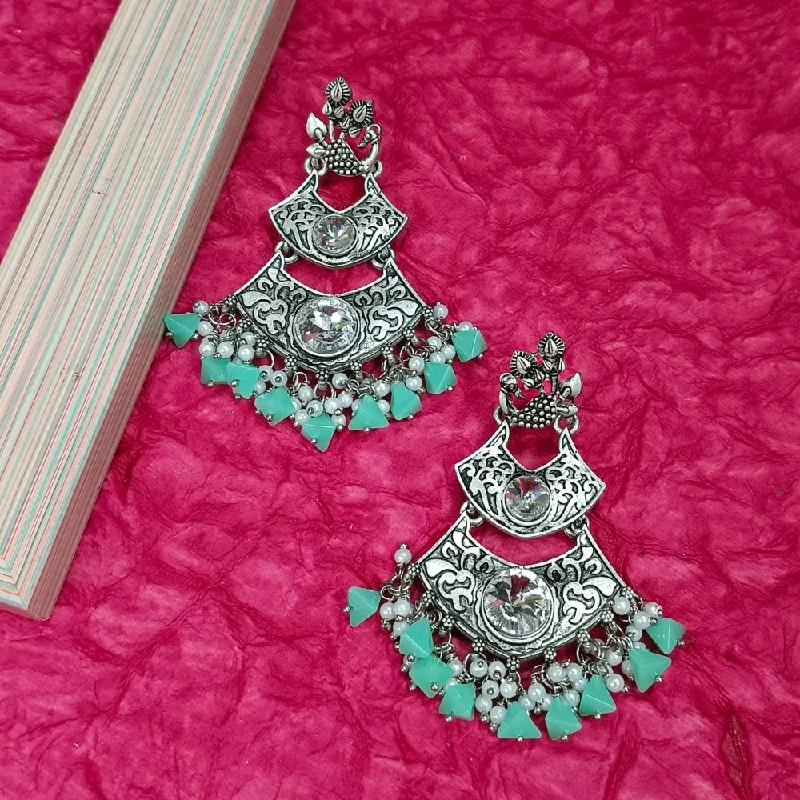 women’s delicate earrings-Darshana Jewels Crystal Stone Silver Plated Dangler Earrings