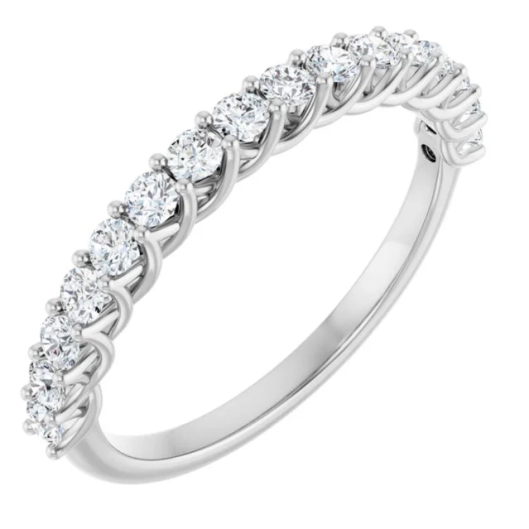 women’s custom ring-Platinum 7/8 CTW Natural Diamond Anniversary  Band