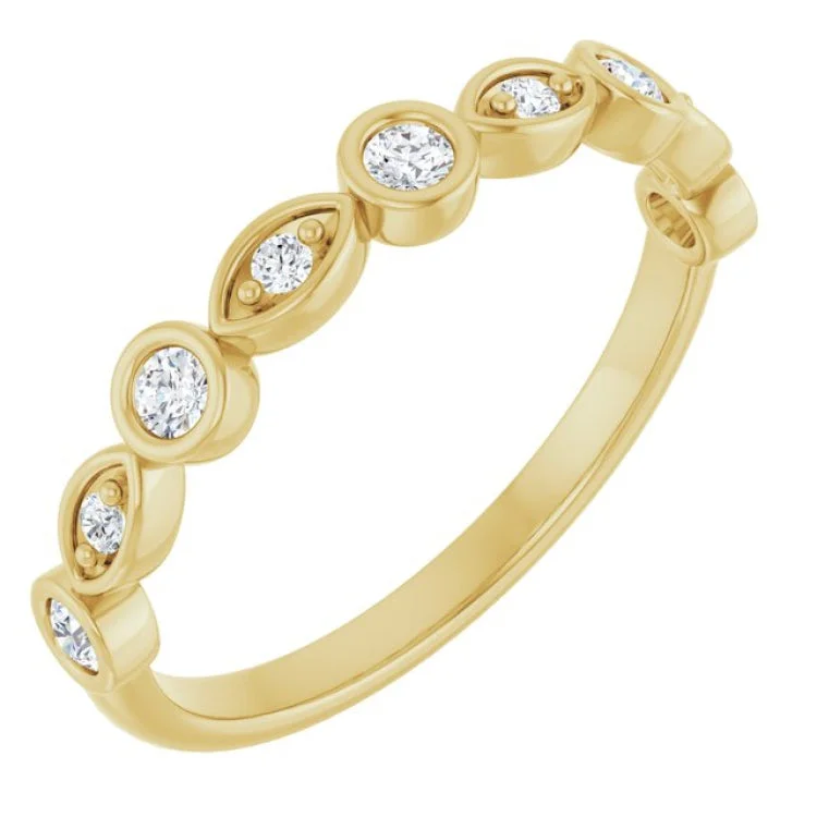 women’s rose gold engagement ring-14K Yellow 1/5 CTW Lab-Grown Diamond  Anniversary Band