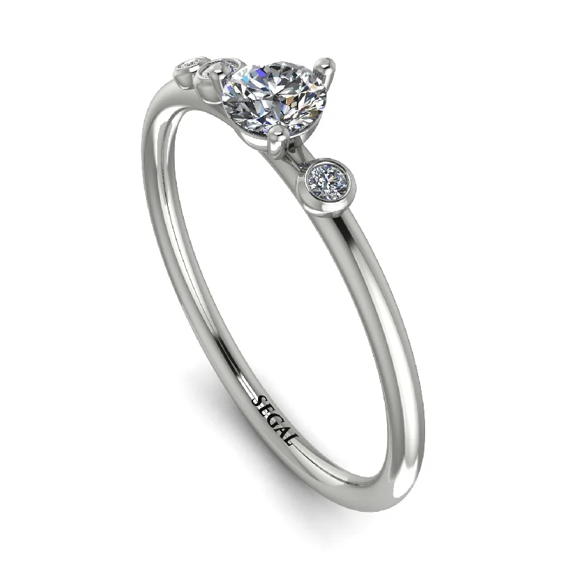 women’s diamond engagement ring for her-Minimalist Thin Diamond Ring - Brielle No. 3