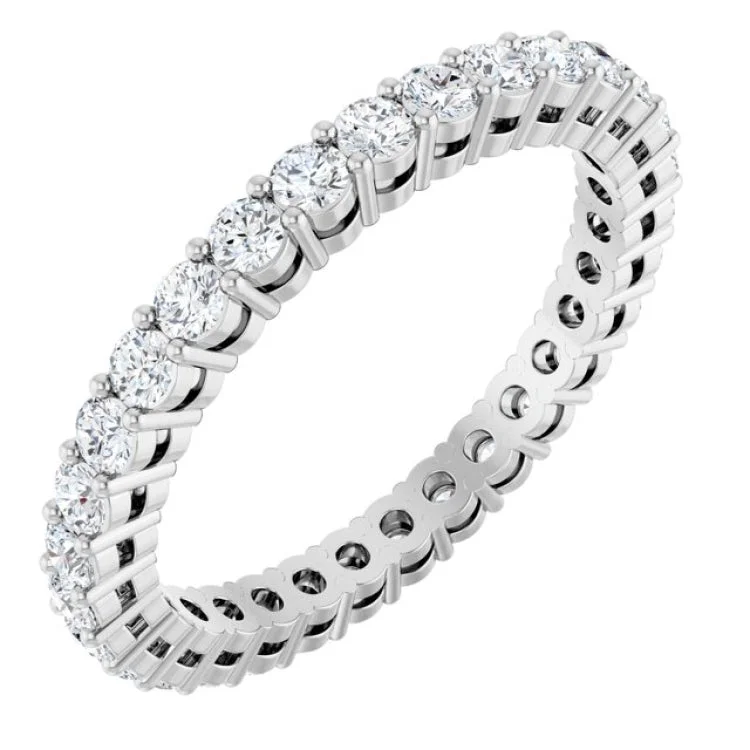 women’s boho style ring-14K White 9/10 CTW Lab-Grown Diamond  Eternity Band