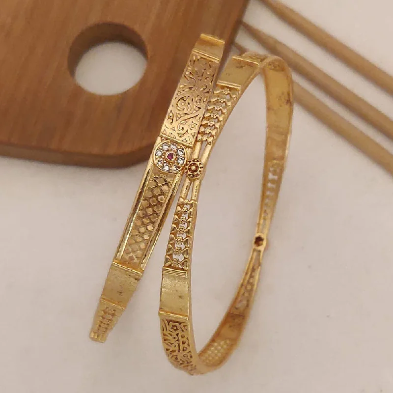 women’s large bracelet-H K Fashion Gold Plated Bangle Set