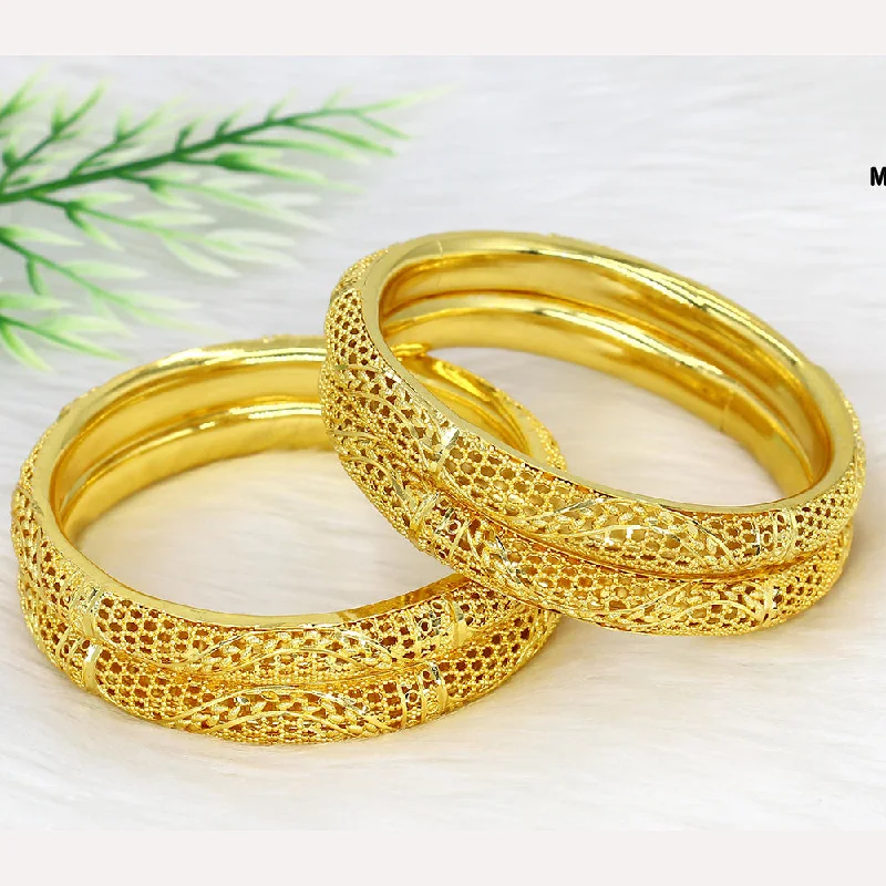 women’s personalized bangles-Mahavir Dye Gold Plating Bangles Set