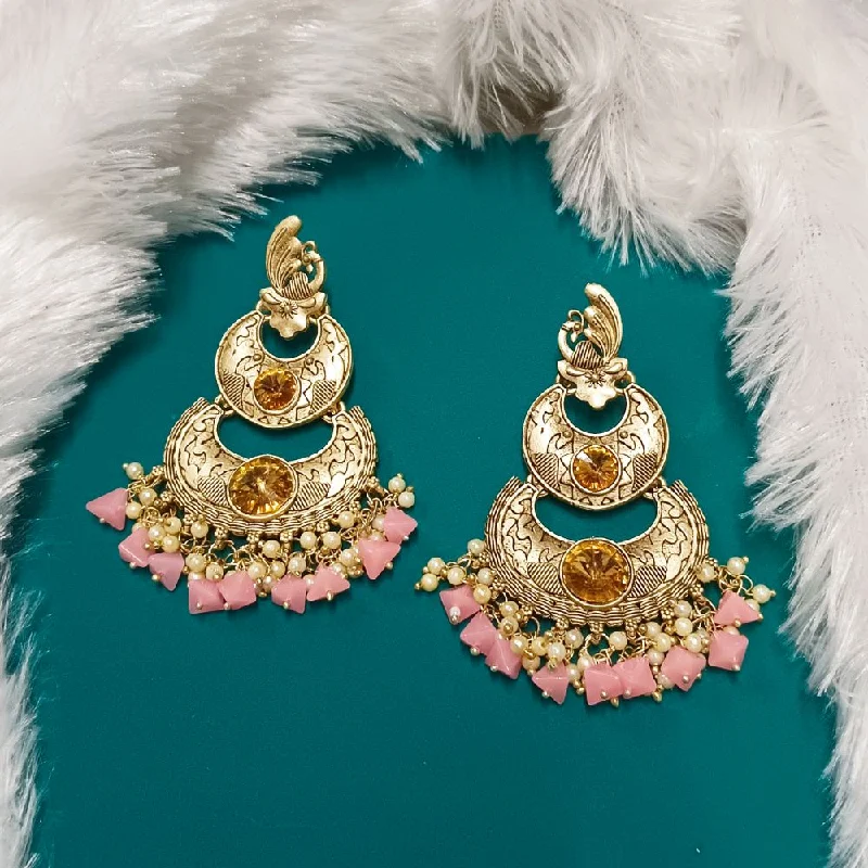 women’s large stud earrings-Darshana Jewels Crystal Stone Gold Plated Dangler Earrings