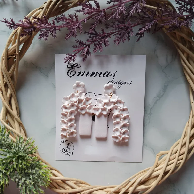 women’s statement diamond earrings-Emmas Designs Clay Dangler Earrings