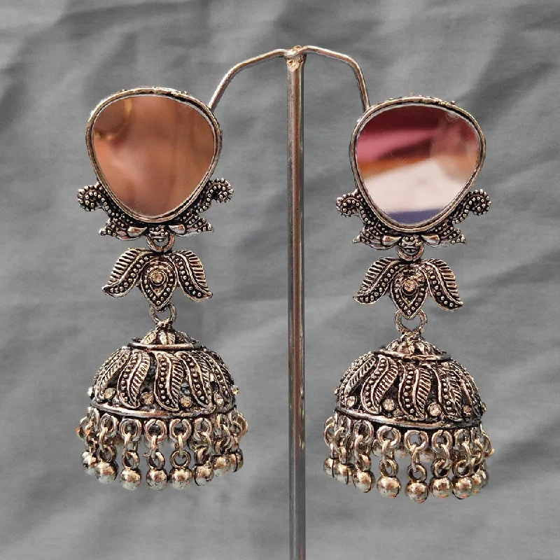 women’s dangling earrings-Darshana Jewels Oxidised  Plated Jhumki Earrings