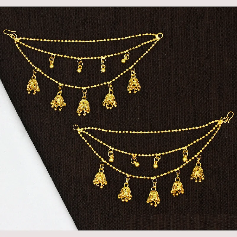 women’s minimalist earrings-Mahavir Gold Plated Kanchain Earrings