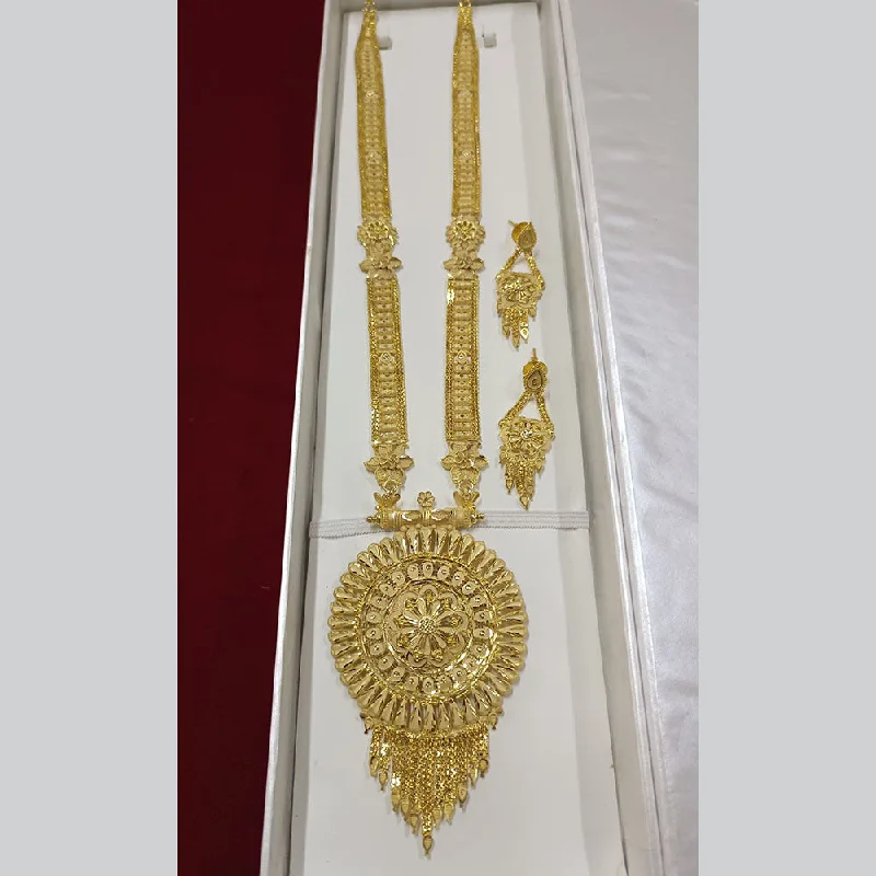 women’s fancy diamond necklace-Pari Art Jewellery Forming Long Necklace Set