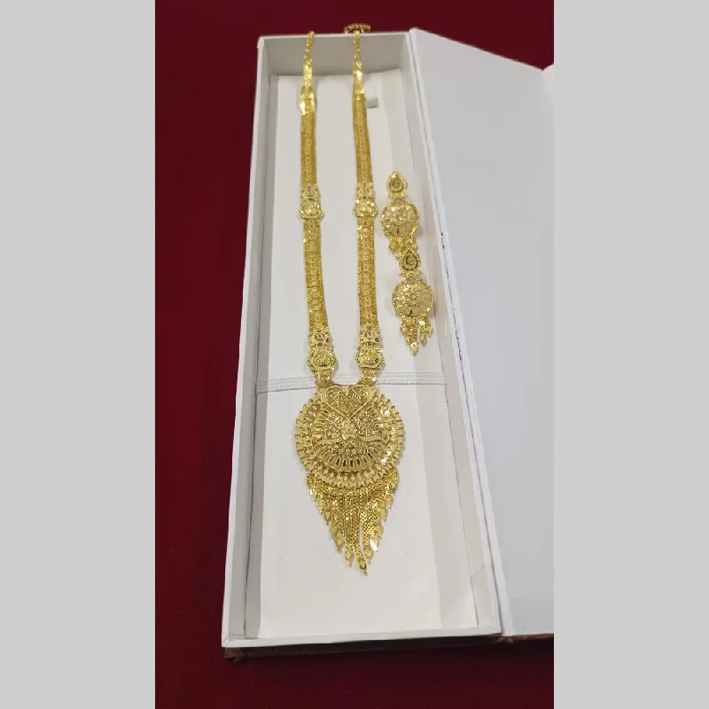 women’s crystal necklace-Pari Art Jewellery Forming Long Necklace Set