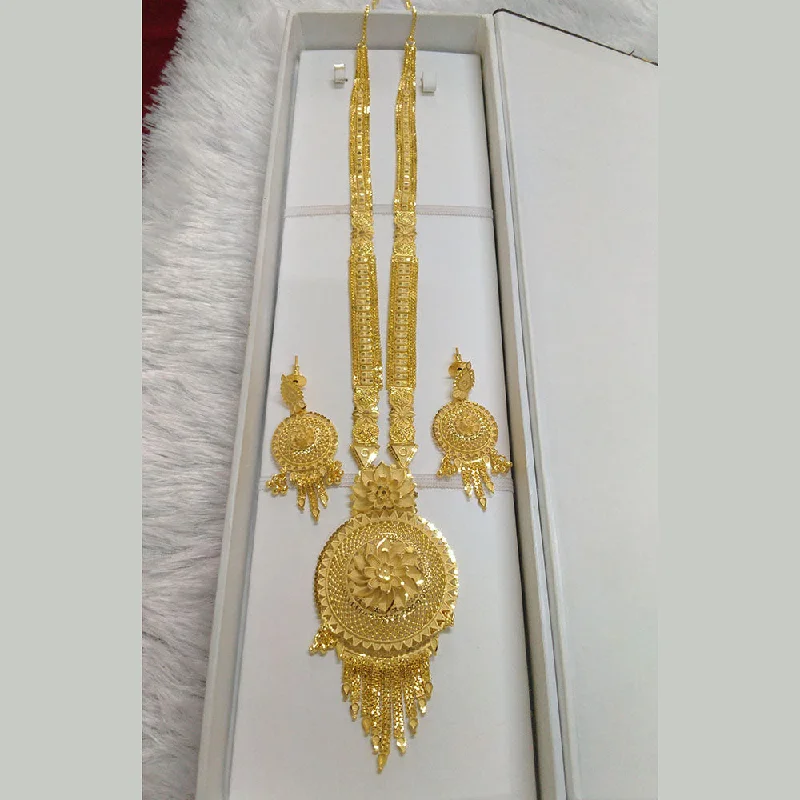 women’s pearl necklace-Pari Art Jewellery Forming Long Necklace Set