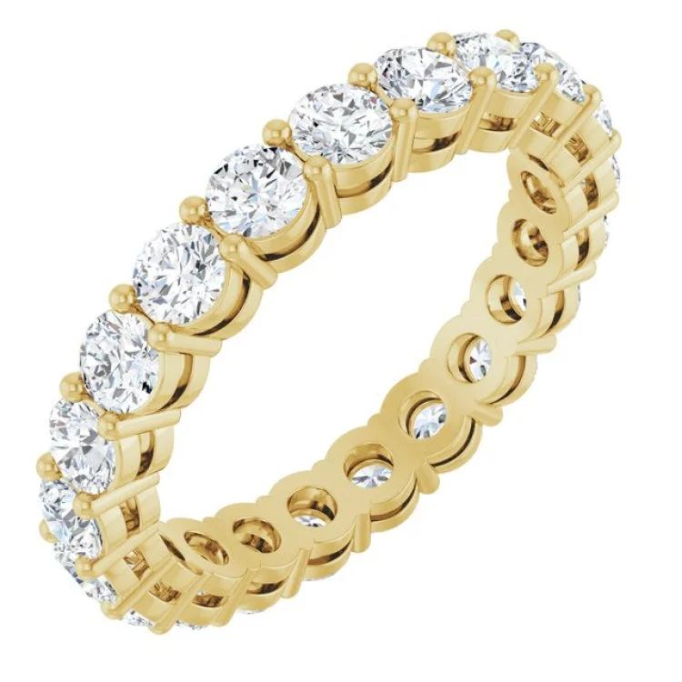 women’s luxury wedding ring-14K Yellow 2 1/5 CTW Lab-Grown Diamond  Eternity Band