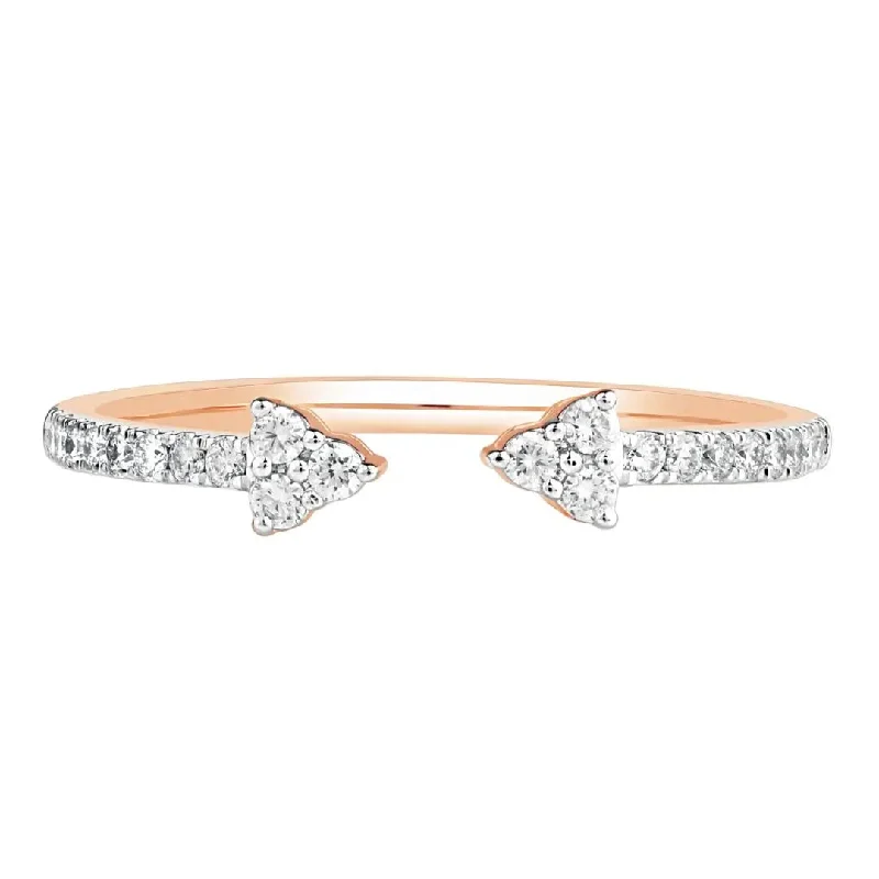 women’s eternity engagement ring-Rose Gold Open Diamond Ring