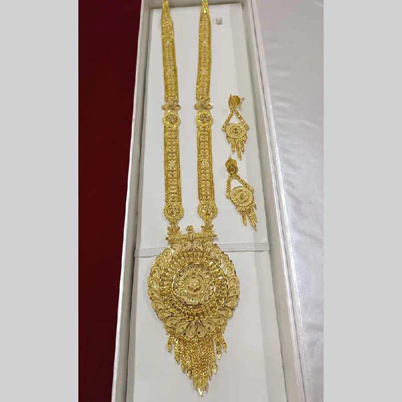 women’s vintage gemstone necklace-Pari Art Jewellery Forming Long Necklace Set