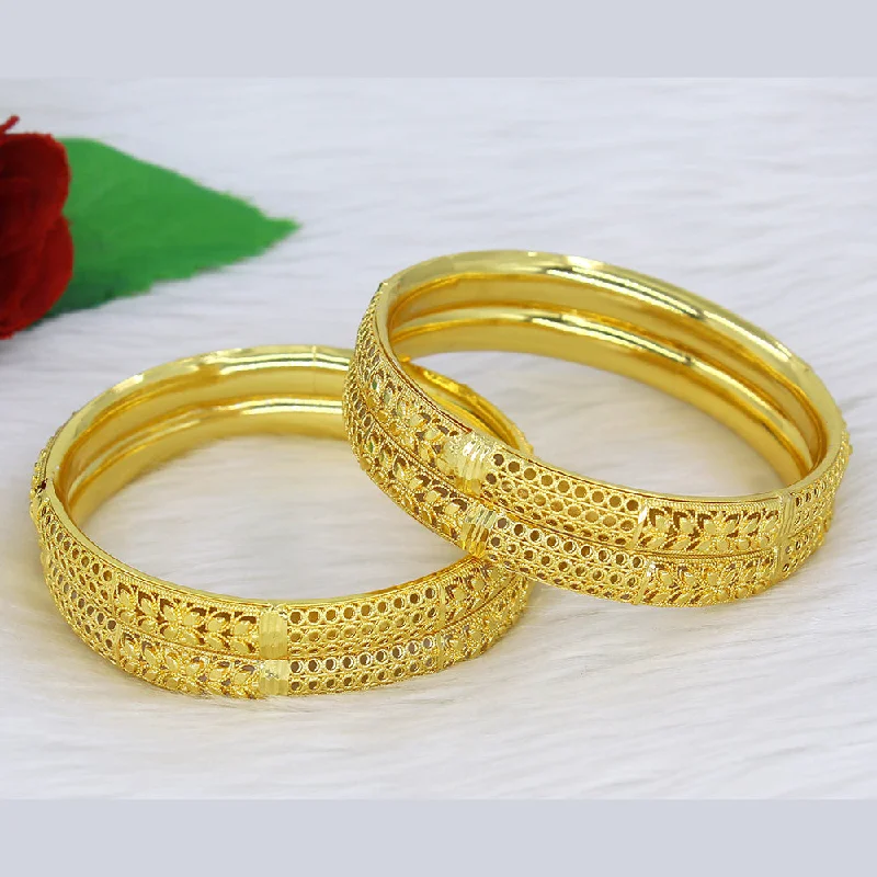 women’s hand-made bracelet-Mahavir Dye Gold Plating Bangles Set