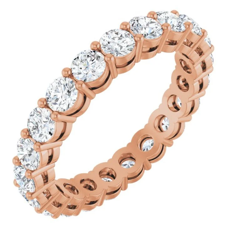 women’s birthstone ring-14K Rose 2 1/5 CTW Lab-Grown Diamond  Eternity Band