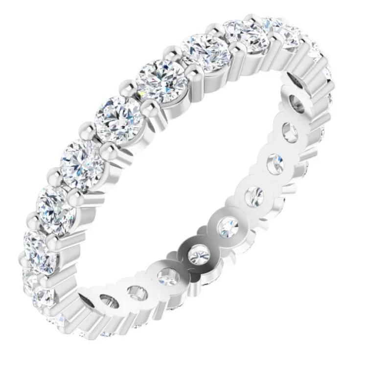 women’s gemstone ring-14K White 1 1/3 CTW Lab-Grown Diamond Eternity Band