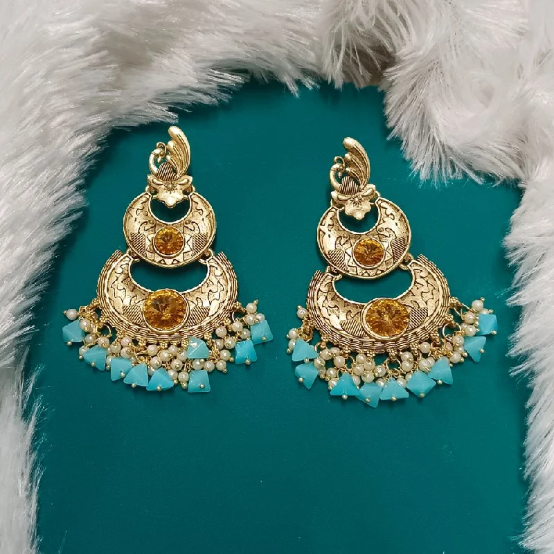 women’s wedding stud earrings-Darshana Jewels Crystal Stone Gold Plated Dangler Earrings