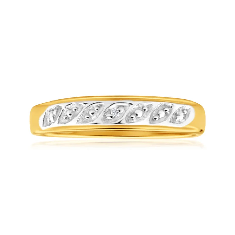 women’s solitaire engagement ring-9ct Yellow Gold Sublime Diamond Ring