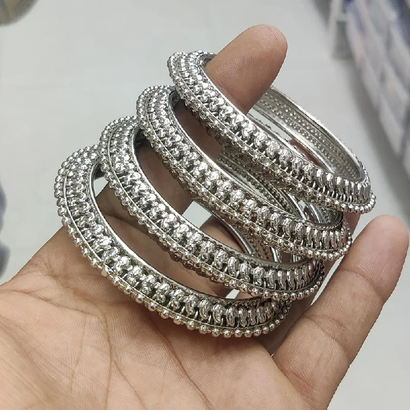 women’s custom bangles-Pooja Bangles Oxidised Plated Bangles Set